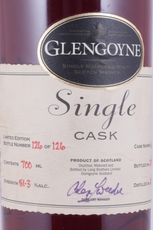 Glengoyne 1968 33 Years Sherry Cask No. 4620 Lang Brothers Highland Single Malt Scotch Whisky Cask Strength 51.3%