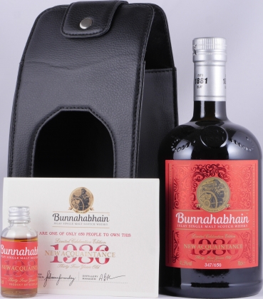 Bunnahabhain 1986 34 Years New Acquaintance Release 2020 Oloroso Sherry und American Oak Casks Islay Single Malt Scotch Whisky 41,5%