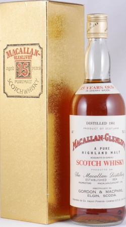 Macallan 1961 15 Years Sherry Wood Pure Highland Single Malt Scotch Whisky 43,0%