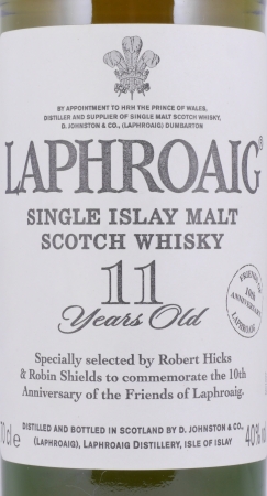 Laphroaig 11 Years 10th Anniversary of the Friends of Laphroaig Limited Edition Islay Single Malt Scotch Whisky 40,0%