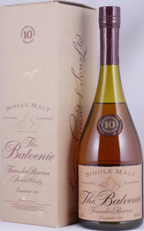 Balvenie 10 Years Founders Reserve Old Label Cognac Style Bottle Highland Single Malt Scotch Whisky 40,0%