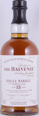 Balvenie 2005 15 Years Single Barrel European Oak Sherry Butt Cask No. 15651 Highland Single Malt Scotch Whisky 47,8%