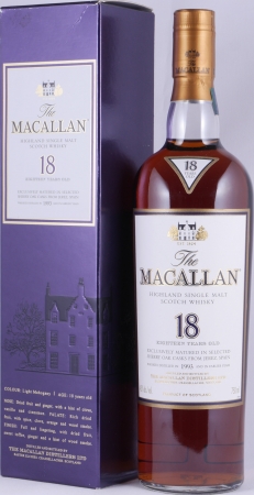 Macallan 1993 18 Years Sherry Oak Highland Single Malt Scotch Whisky 750ml Remy Cointreau NY 43,0%