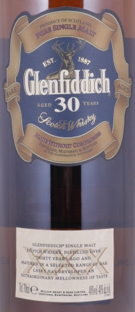 Glenfiddich 30 Years 40th Anniversary of the Visitor Center Limited Release Speyside Pure Single Malt Scotch Whisky 40,0%