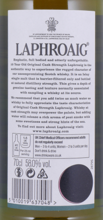 Laphroaig 10 Years Cask Strength Batch 006 Release 2014 Islay Single Malt Scotch Whisky 58.0%