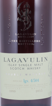 Lagavulin 1999 16 Years Distillers Edition 2015 Special Release lgv.4/504 Islay Single Malt Scotch Whisky 43,0% 1,0L