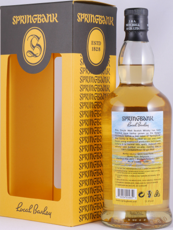 Springbank 2011 10 Years Local Barley Release 2021 Bourbon Casks Campbeltown Single Malt Scotch Whisky Cask Strength 51,6%