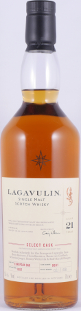 Lagavulin 1997 21 Years European Oak Cask No. 0001 Select Cask Limited Single Cask Edition Islay Single Malt Scotch Whisky Cask Strength 56,6%