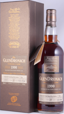 Glendronach 1990 27 Years Pedro Ximenez Sherry Puncheon Cask No. 7005 Highland Single Malt Scotch Whisky Cask Strength 53.4%