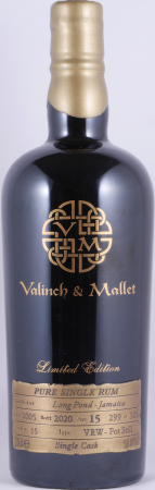 Long Pond 2005 15 Years Single Cask No. 15 Valinch and Mallet The Spirit of Art Limited Edition VRW Pott Still Full Proof Pure Single Jamaica Rum 56.8%