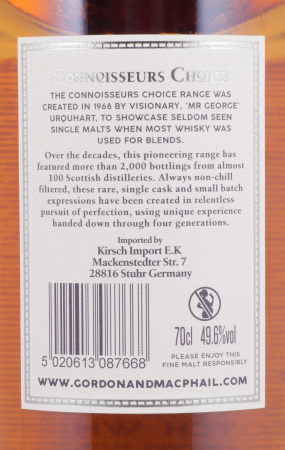 Pittyvaich 1992 29 Years Refill Bourbon Barrel Cask No. 3946 Gordon und MacPhail Connoisseurs Choice Cask Strength Speyside Single Malt Scotch Whisky 49,6%