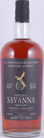 Savanna 2007 11 Years Single Cask No. WP07639 The Wild Parrot Full Proof Ile de la Reunion Rum 63.9%