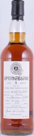 Springbank 1999 11 Years Local Barley Recharred Sherry Butt Springbank Society Campbeltown Single Malt Scotch Whisky 57,9%