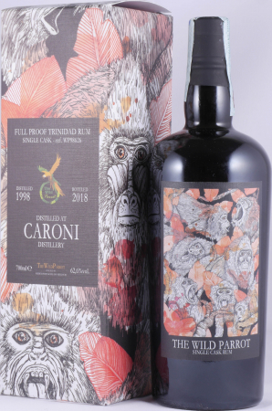 Caroni 1998 20 Years Single Cask No. WP98626 The Wild Parrott White Full Proof Heavy Trinidad Rum 62.6%