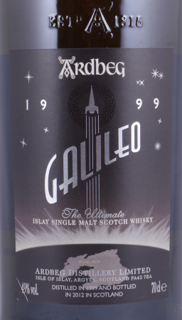 Ardbeg Galileo 1999 12 Years 1st Fill Bourbon and Marsala Wine Casks Islay Single Malt Scotch Whisky 49.0%