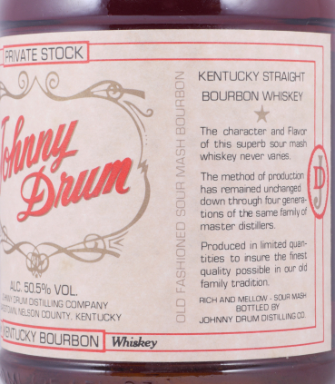 Johnny Drum 15 Years Private Stock Wax Sealed Kentucky Straight Bourbon Whiskey 50.5%