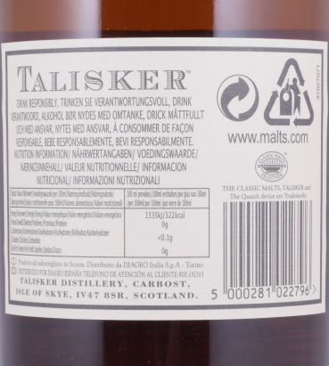 Talisker 25 Years Limited Edition 5th Special Release 2007 Isle of Skye Single Malt Scotch Whisky Cask Strength 58,1%