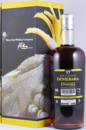 Enmore Demerara 1988 27 Years Single Cask No. 44 Silver Seal Wildlife Collection Wooden Coffee Still  Fine Old Guyana Rum 50,0%