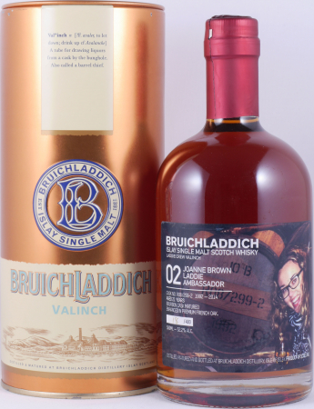 Bruichladdich 1992 21 Years Bourbon/French Oak Cask No. R08/299-2 Laddie Crew Valinch 02 Joanne Brown Islay Single Malt Scotch Whisky 52,2%