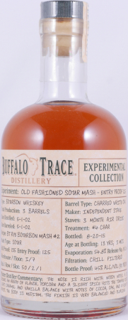 Buffalo Trace 2002 13 Years Old Fashioned Sour Mash Entry Proof 125 Experimental Collection 2015 Bourbon Whiskey 45.0%