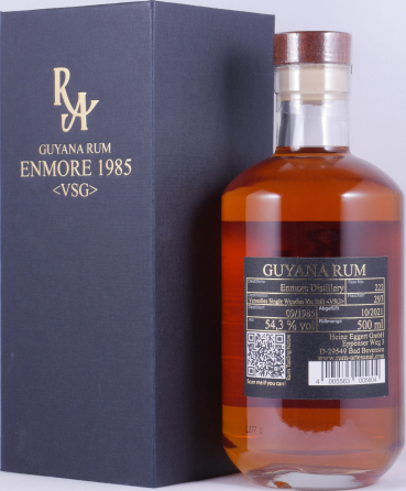 Enmore 1985 36 Years Cask No. 222 Rum Artesanal Versailles Single Wooden Vat Still Guyana Rum 54,3%