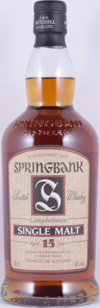 Springbank 15 Years Beige Label Release 2002 Campbeltown Single Malt Scotch Whisky 46,0%