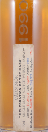 Bruichladdich 1990 22 Years Bourbon Hogshead No. 2688 Càrn Mòr Celebration of the Cask Islay Single Malt Scotch Whisky 48,6%