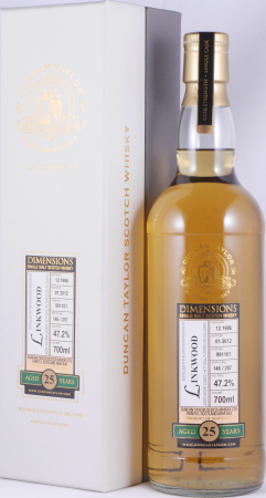 Linkwood 1986 25 Years Oak Cask No. 991101 Duncan Taylor Dimensions Speyside Single Malt Scotch Whisky Cask Strength 47,2%