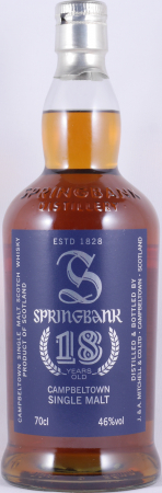 Springbank 18 Years 1st Batch 2009 Inaugural Release Campbeltown Single Malt Scotch Whisky 46.0%