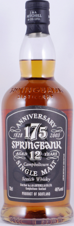 Springbank 12 Years 175th Anniversary Limited Edition Campbeltown Single Malt Scotch Whisky 46.0%