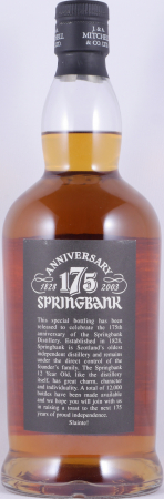 Springbank 12 Years 175th Anniversary Limited Edition Campbeltown Single Malt Scotch Whisky 46,0%