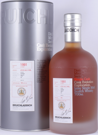 Bruichladdich 1991 20 Years Bourbon / Callejo Cask No. 002 Micro-Provenance Single Cask Evolution Islay Single Malt Scotch Whisky 47,0%