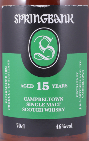 Springbank 15 Years Release 2020 Campbeltown Single Malt Scotch Whisky 46.0%