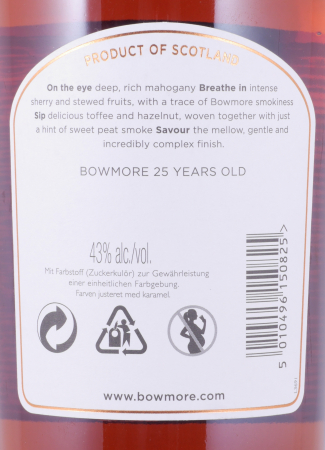 Bowmore 25 Years Small Batch Release 2014 Islay Single Malt Scotch Whisky 43.0%