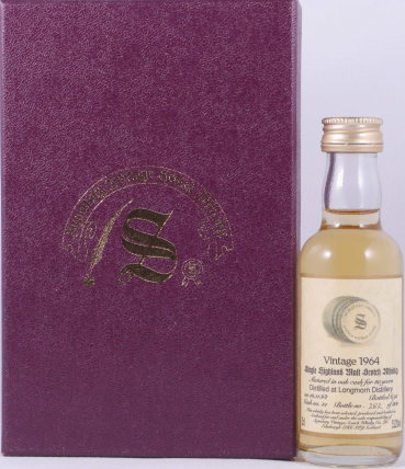 Longmorn 1964 30 Years Oak Cask No. 51 Miniature Signatory Vintage Highland Single Malt Scotch Whisky 53.2%