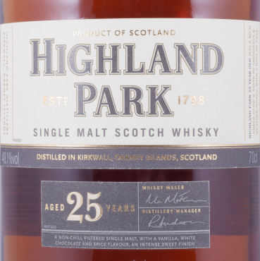 Highland Park 25 Years Release 2010 Orkney Islands Single Malt Scotch Whisky 48,1%