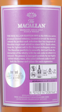 Macallan Edition No.5 Laurie Pressman Limited Release 2019 Highland Single Malt Scotch Whisky 48.5%