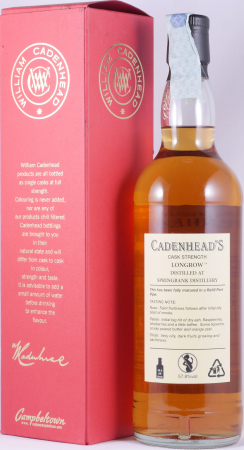 Longrow 2007 11 Years Refill Port Cask Cadenhead Campbeltown Single Malt Scotch Whisky Cask Strength 57.8%