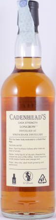 Longrow 2007 11 Years Refill Port Cask Cadenhead Campbeltown Single Malt Scotch Whisky Cask Strength 57.8%