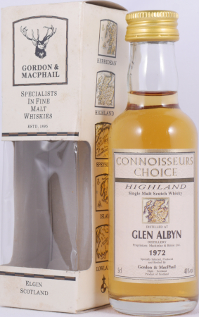 Glen Albyn 1972 24 Years Gordon and MacPhail Connoisseurs Choice Miniature Highland Single Malt Scotch Whisky 40.0%