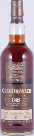 Glendronach 1992 27 Years Pedro Ximenez Sherry Puncheon Cask No. 6049 Highland Single Malt Scotch Whisky Cask Strength 49.2%