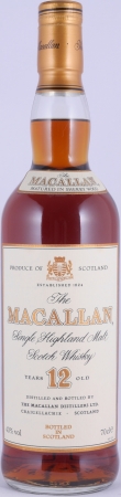 Macallan 12 Years Sherry Wood Highland Single Malt Scotch Whisky 43.0%