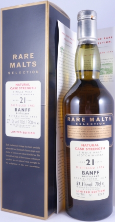 Banff 1982 21 Years Diageo Rare Malts Selection Limited Edition Highland Single Malt Scotch Whisky Cask Strength 57,1%