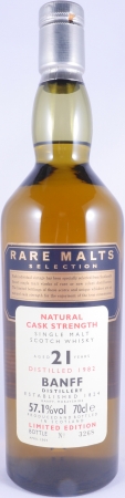 Banff 1982 21 Years Diageo Rare Malts Selection Limited Edition Highland Single Malt Scotch Whisky Cask Strength 57,1%