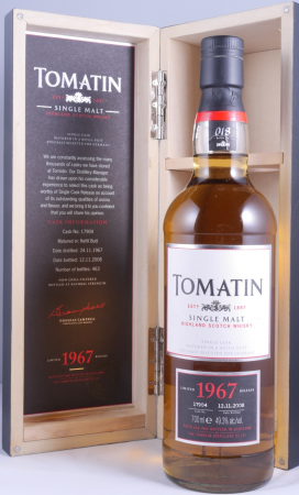 Tomatin 1967 40 Years Refill Butt Cask No. 17904 2nd Release only for Germany Highland Single Malt Scotch Whisky Cask Strenght 49.3%