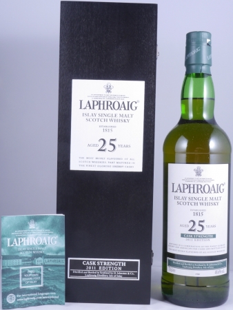 Laphroaig 25 Years Olosoro Sherry- und Bourbon Casks Limited Edition Release 2011 Islay Single Malt Scotch Whisky Cask Strength 48,6%