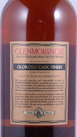 Glenmorangie 1972 30 Years Rare Aged Oloroso Cask Finish Highland Single Malt Scotch Whisky Cask Strength 44.3%