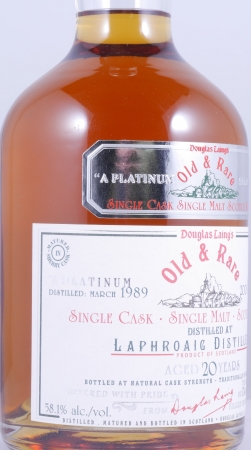 Laphroaig 1989 20 Years Sherry Cask Douglas Laing Old and Rare Platinum Selection Islay Single Malt Scotch Whisky Cask Strength 58.1%