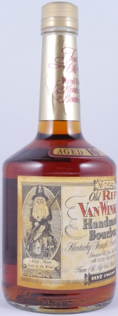 Old Rip Van Winkle 10 Years Bottle No. D588 Dumpy Bottle Handmade Kentucky Straight Bourbon Whiskey 53,5%