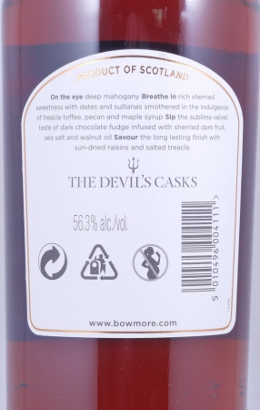 Bowmore The Devils Casks 10 Years First Fill Sherry Casks Small Batch Release II Islay Single Malt Scotch Whisky 56,3%